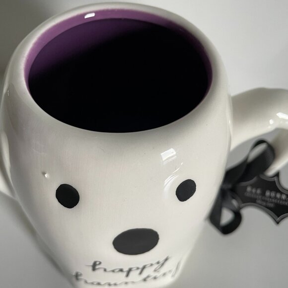 Rae Dunn Halloween Mug Set Ghost Happy Haunting Pumpkin Beware With Topper BNWB - Picture 8 of 16